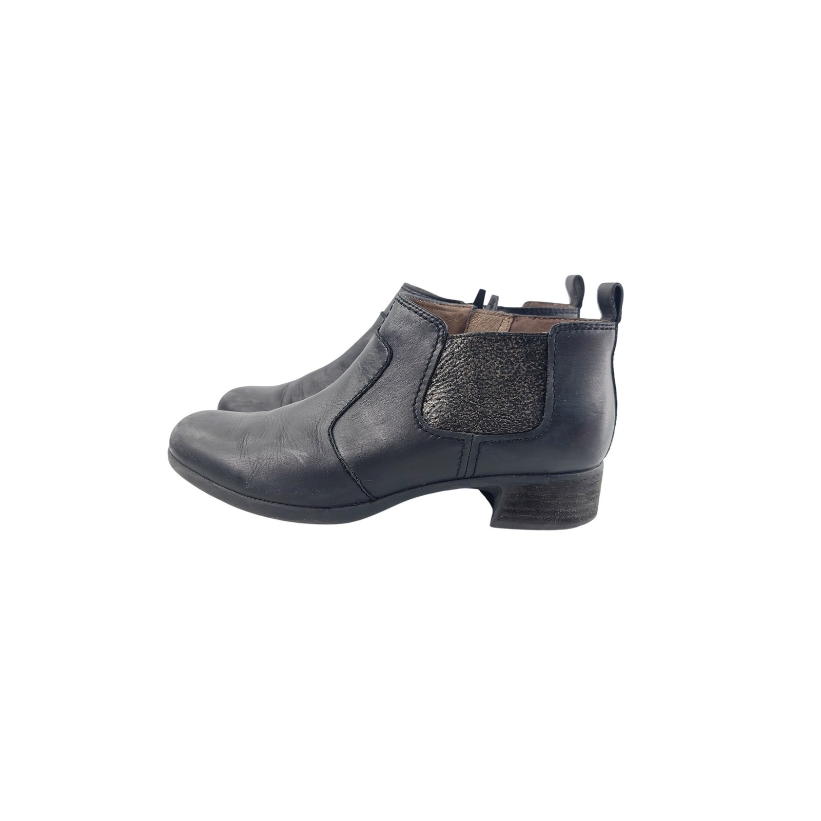 Dansko, All-Season Solid Round Toe Leather Chelsea Boots, Women, Size 41, Black.